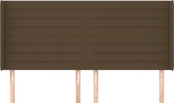 vidaXL Κεφαλάρι Πολυθρόνας, Σκούρο Καφέ, 203x16x118/128 cm, Υφασμάτινο