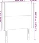 vidaXL Κεφαλάρι κρεβατιού με LED, γκρι, 93x16x118/128 εκ., συνθετικό δέρμα