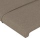 vidaXL Zaglowek do lozkou me LED, taupe, 160x5x78/88 cm, tisxania