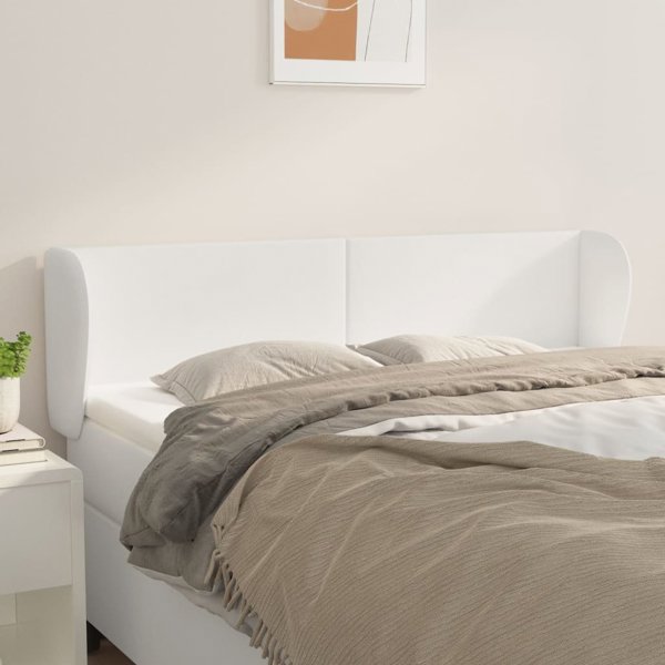 vidaXL Κεφαλάρι uszak λευκό 147x23x78/88 cm από συνθετικό δέρμα