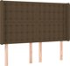 vidaXL Λιτώ 140x190 cm με στρώμα, καφέ ύφασμα
