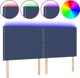 vidaXL Κεφαλάρι Κρεβατιού με LED, Μπλε, 200x5x118/128 cm, Ύφασμα