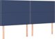 vidaXL Κεφαλάρι Κρεβατιού με LED, Μπλε, 200x5x118/128 cm, Ύφασμα