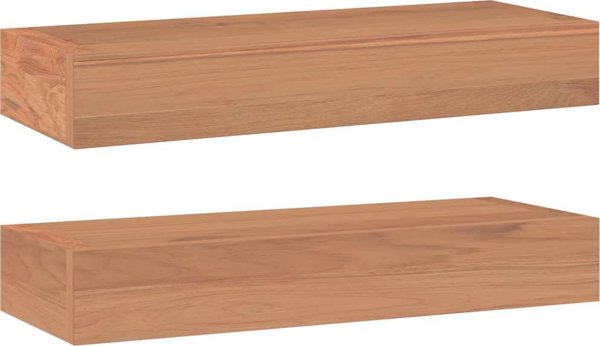 vidaXL Επιτοίχιες ράφες, 2 τεμάχια, 40x15x6 cm, σκληρό ξύλο τεκ