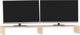 vidaXL Podstawka na monitor, 100x27x10 cm, lite drewno sosnowe