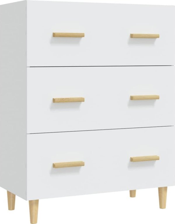 vidaXL Komoda, λευκή, 70x34x90 cm, συνθετικό ξύλο