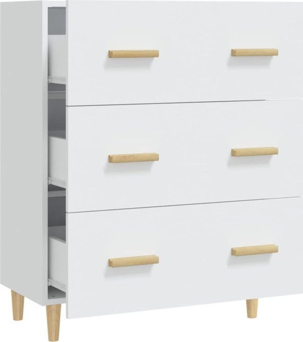 vidaXL Komoda, λευκή, 70x34x90 cm, συνθετικό ξύλο