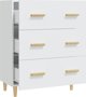 vidaXL Komoda, λευκή, 70x34x90 cm, συνθετικό ξύλο