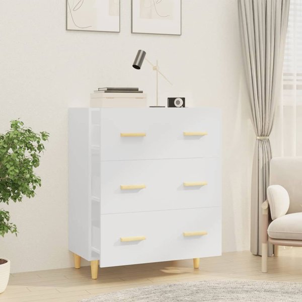 vidaXL Komoda, λευκή, 70x34x90 cm, συνθετικό ξύλο