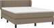 vidaXL Κρεβάτι continental με στρώμα, τυρκουάζ, ύφασμα, 140x190 εκ.