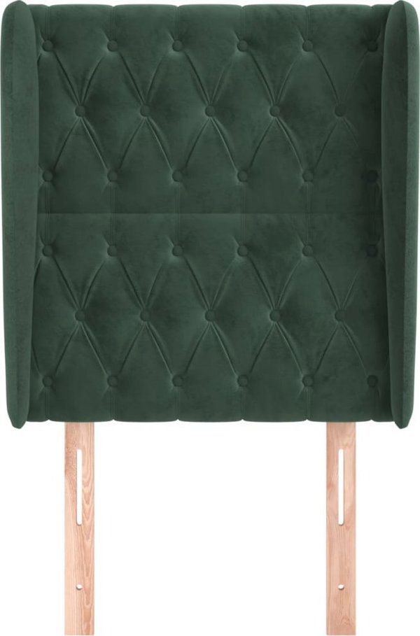vidaXL Κεφαλάρι uszak σκούρο πράσινο 83x23x118/128 cm βελούδο