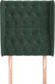 vidaXL Κεφαλάρι uszak σκούρο πράσινο 83x23x118/128 cm βελούδο