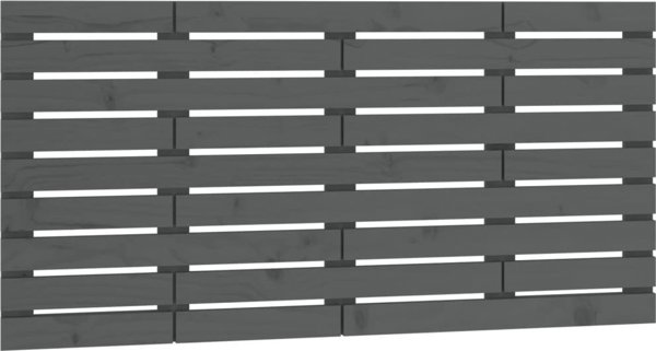 vidaXL Κεφαλάρι κρεβατιού, γκρι, 146x3x63 εκ., μασίφ πεύκο