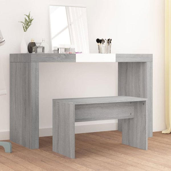 vidaXL Stolek do toaletki szary dab sonoma 70x35x45 cm