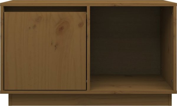vidaXL Szafka pod TV, miodowy braz, 74x35x44 cm, lite drewno sosnowe