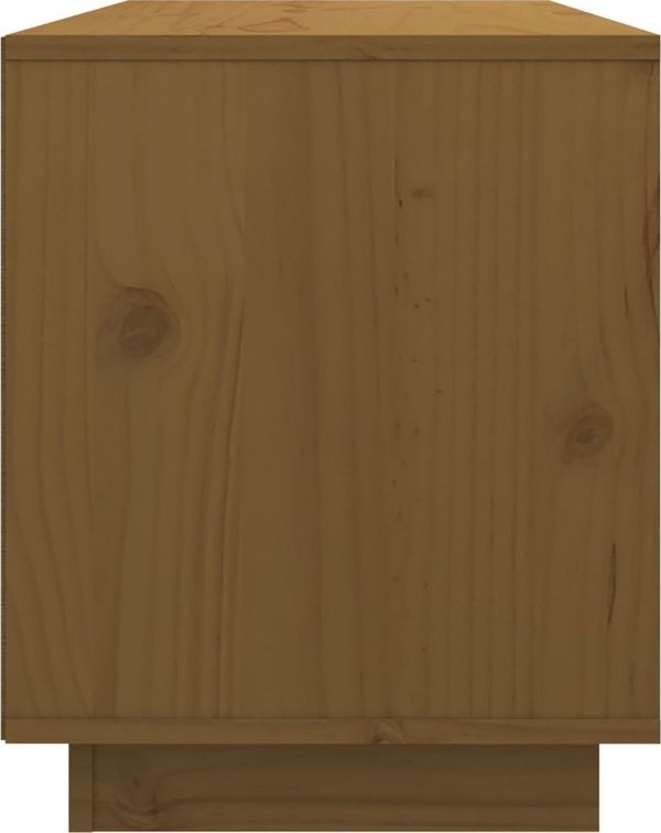 vidaXL Szafka pod TV, miodowy braz, 74x35x44 cm, lite drewno sosnowe