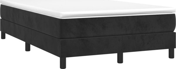vidaXL Κρεβάτι kontynentalne με στρώμα, μαύρο βελούδο 120x200 cm