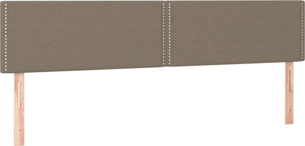 vidaXL Κρεβάτι καπιτονέ με στρώμα, taupe, ύφασμα, 180x200 εκ.