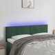 vidaXL Zaglouhek gia krevati me LED, skournoprasino, 144x5x78/88 cm, aksamit