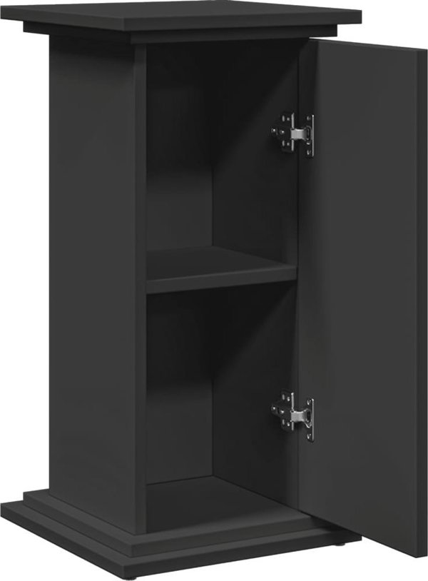 vidaXL Piedestal με αποθηκευτικό χώρο, μαύρο, 31x30x60 εκ.