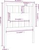 vidaXL Wezglowie lozka, mavro, 81x4x100 cm, lite dweno sosnowe