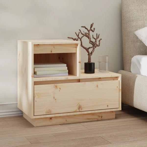 vidaXL vidaXL Szafka nocna, 60x34x51 cm, lite drewno sosnowe