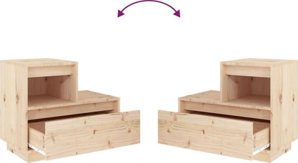 vidaXL vidaXL Szafka nocna, 60x34x51 cm, lite drewno sosnowe