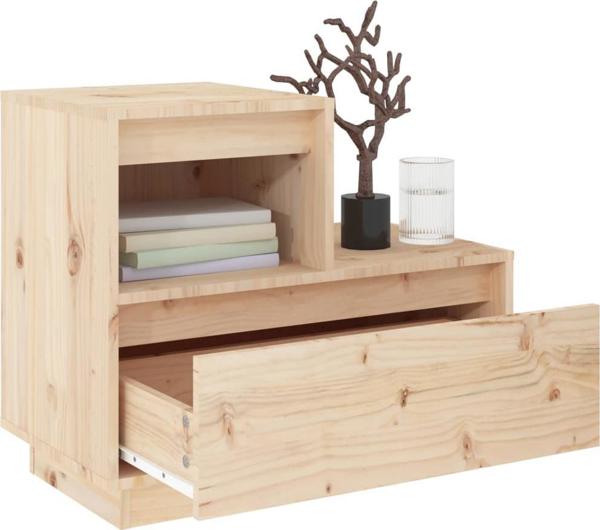 vidaXL vidaXL Szafka nocna, 60x34x51 cm, lite drewno sosnowe