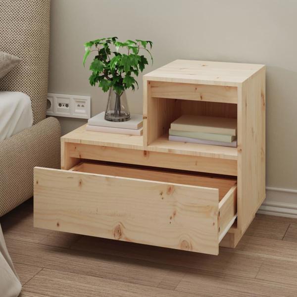 vidaXL vidaXL Szafka nocna, 60x34x51 cm, lite drewno sosnowe