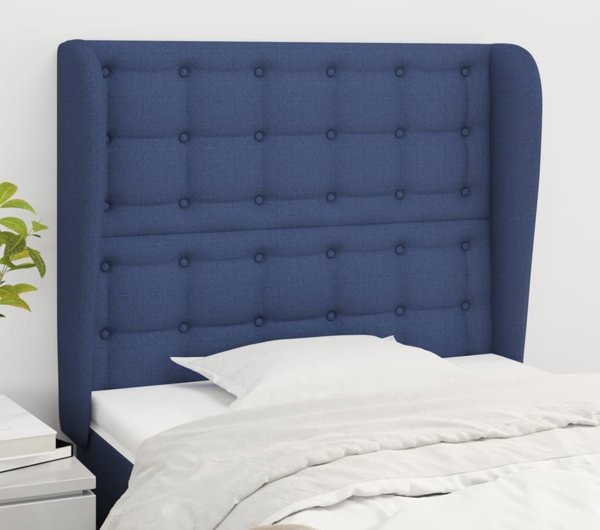 vidaXL Zaglowek uszak 83x23x118/128 cm υφασμα μπλε
