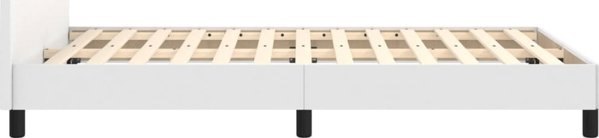 vidaXL Rama κρεβατιού με κεφαλάρι, λευκή, 120x200 cm, συνθετικό δέρμα