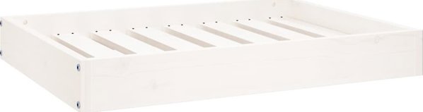 vidaXL Legowisko dla psa, biale, 71.5x54x9 cm, lite drewno sosnowe