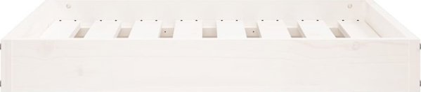 vidaXL Legowisko dla psa, biale, 71.5x54x9 cm, lite drewno sosnowe