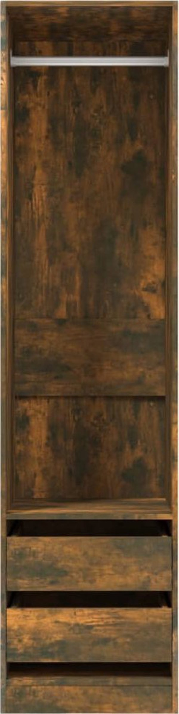vidaXL Ντουλάπα με συρτάρια σε καπνισμένο δρυ, 50x50x200 cm