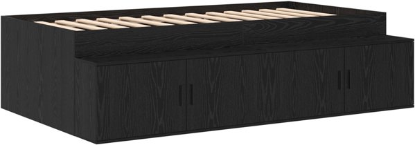 vidaXL Κορνίζα κρεβατιού Μαύρη δρυς 80x200 εκ