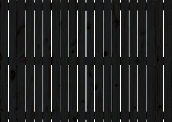 vidaXL Προσκέφαλο κρεβατιού, μαύρο, 127,5x3x90 cm, μασίφ πεύκο