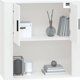vidaXL Λευκή ντουλάπα τοίχου, 80x33x80 cm, συνθετικό ξύλο