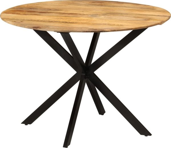 vidaXL Τραπέζι τραπεζαρίας, 110x78 cm, μασίφ ξύλο μάνγκο και μέταλλο