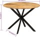 vidaXL Τραπέζι τραπεζαρίας, 110x78 cm, μασίφ ξύλο μάνγκο και μέταλλο