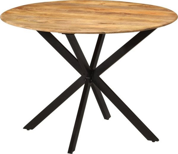 vidaXL Τραπέζι τραπεζαρίας, 110x78 cm, μασίφ ξύλο μάνγκο και μέταλλο