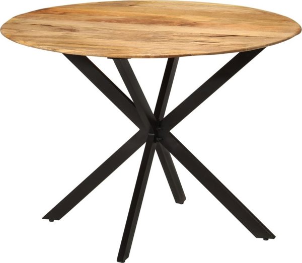 vidaXL Τραπέζι τραπεζαρίας, 110x78 cm, μασίφ ξύλο μάνγκο και μέταλλο