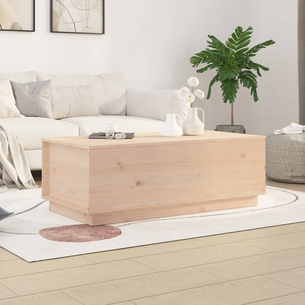 vidaXL vidaXL Stolik kawowy, 100x50x35 cm, lite drewno sosnowe