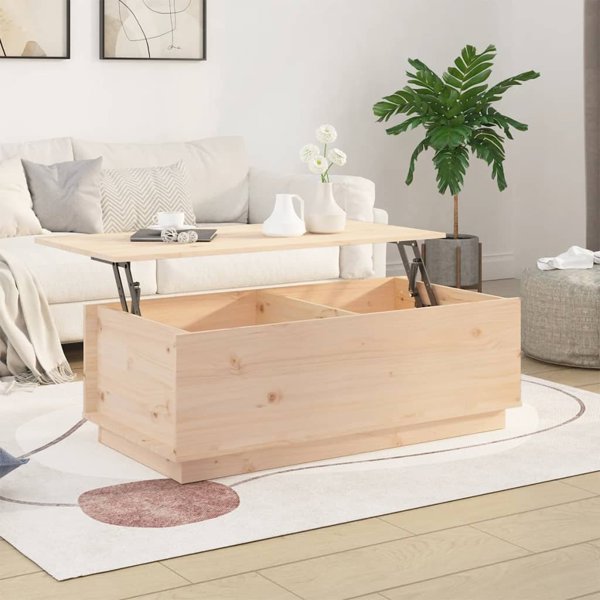 vidaXL vidaXL Stolik kawowy, 100x50x35 cm, lite drewno sosnowe