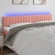 vidaXL Zaglowek do lozka z LED, rozowy, 200x5x78/88 cm, aksamit