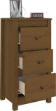 vidaXL Σετ Συρταριέρες 2 τεμ, μέλι καφέ, 40x35x80 cm, από μασίφ πεύκο