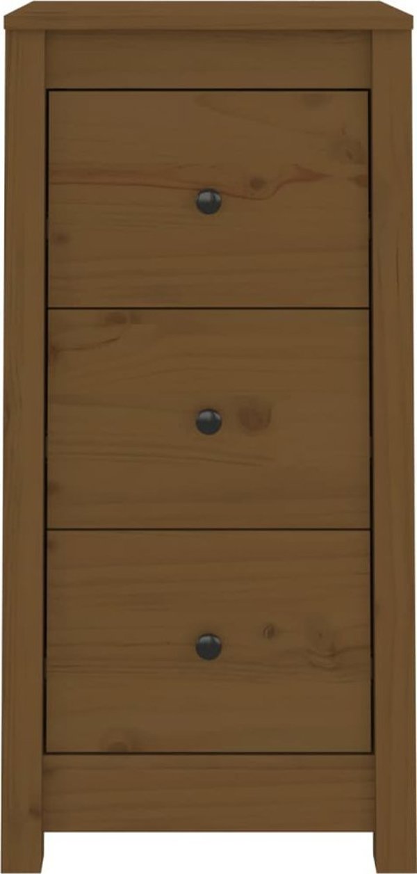 vidaXL Σετ Συρταριέρες 2 τεμ, μέλι καφέ, 40x35x80 cm, από μασίφ πεύκο