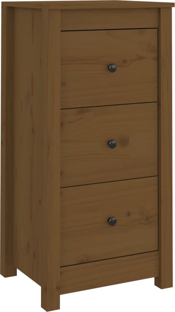 vidaXL Σετ Συρταριέρες 2 τεμ, μέλι καφέ, 40x35x80 cm, από μασίφ πεύκο