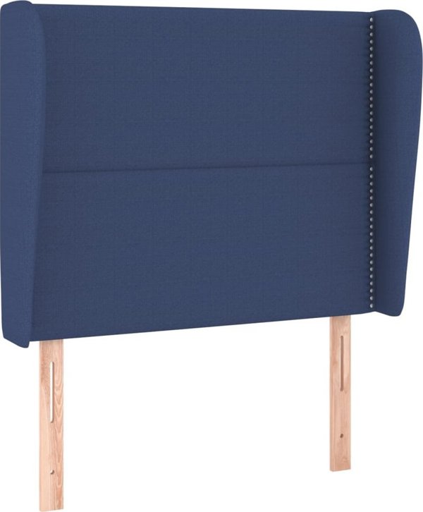 vidaXL Zaglowek κεφαλάρι uszak, μπλε, 93x23x118/128 cm, ύφασμα