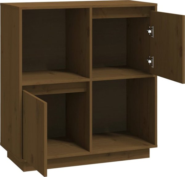 vidaXL Ντουλάπι, μελί καφέ, 74x35x80 εκ, μασίφ πεύκο