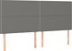 vidaXL Λιτώ 200x200 cm με στρώμα, σκούρο γκρι ύφασμα